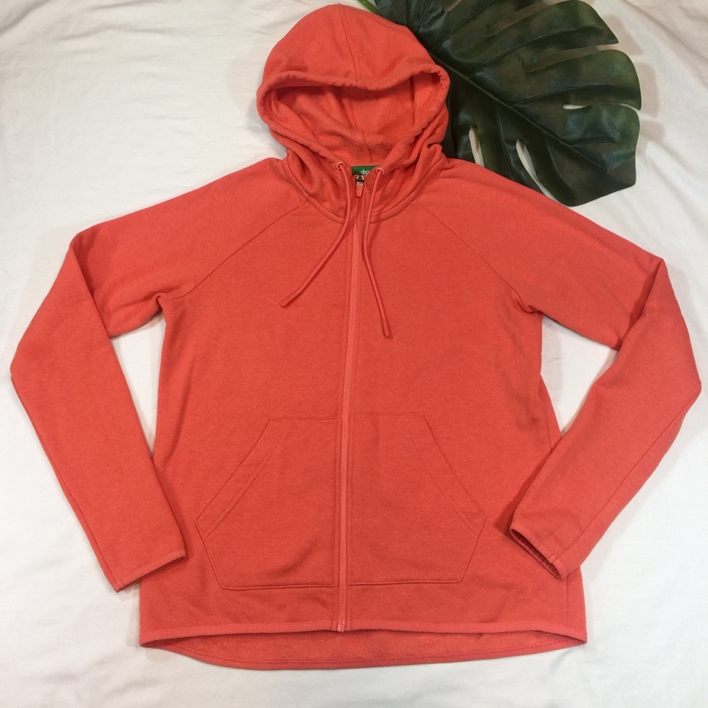 DIP | coral zip up hoodie